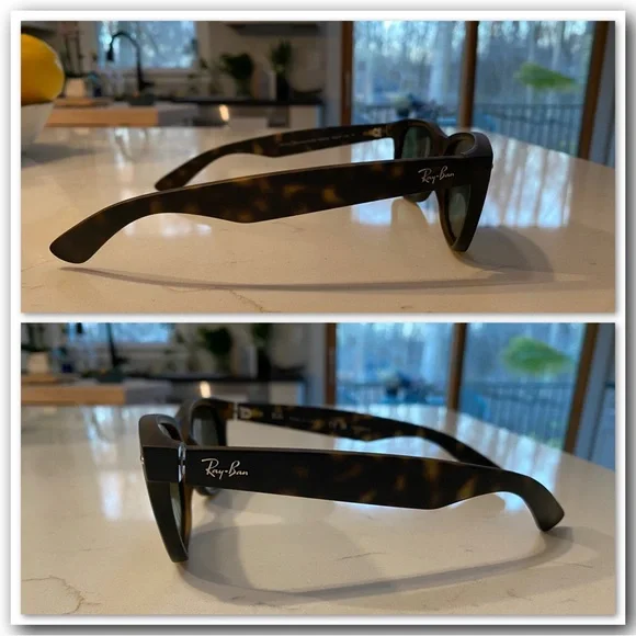 Ray-Ban New Wayfarer Polarized Sunglasses - Black and Tortoise 😎 - Picture 3 of 6
